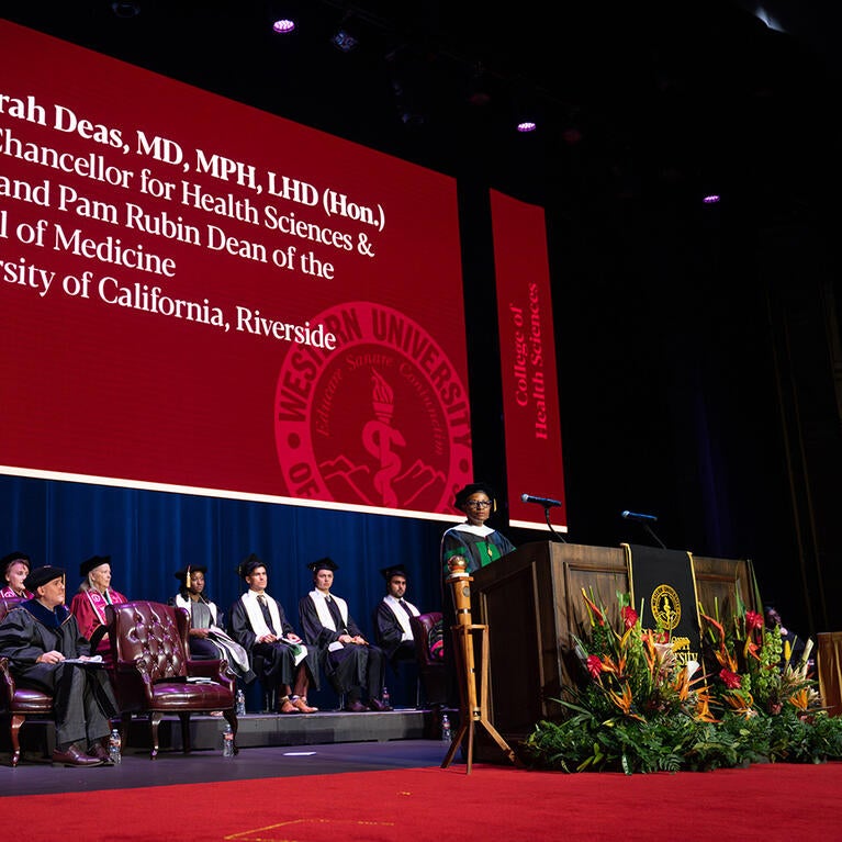 Deborah Deas on stage during the Western University Commencement