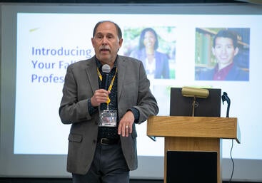 Dr. Wolfson speaking at MPH program orientation