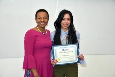 Dean Deas standing next to Daphne Zamora