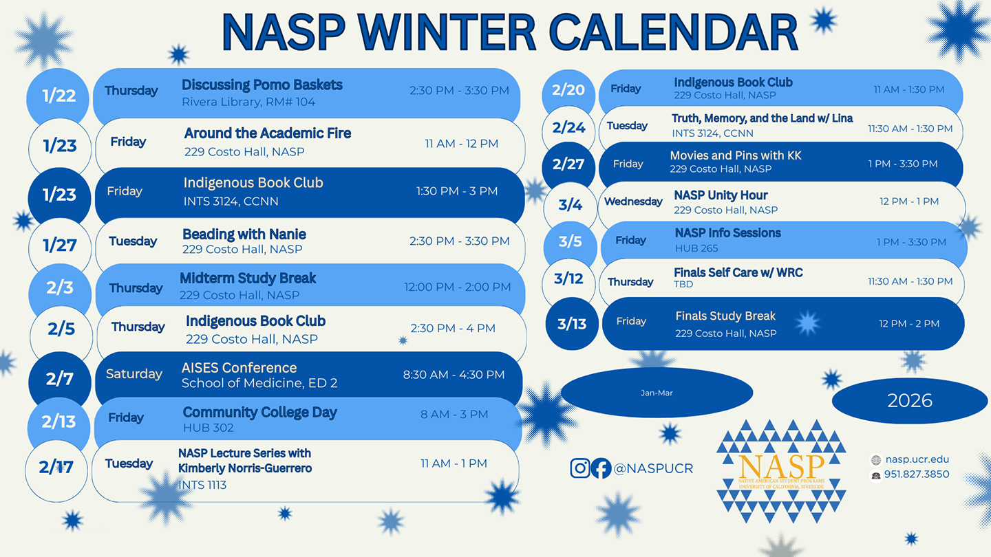 2026 NASP Winter Calendar