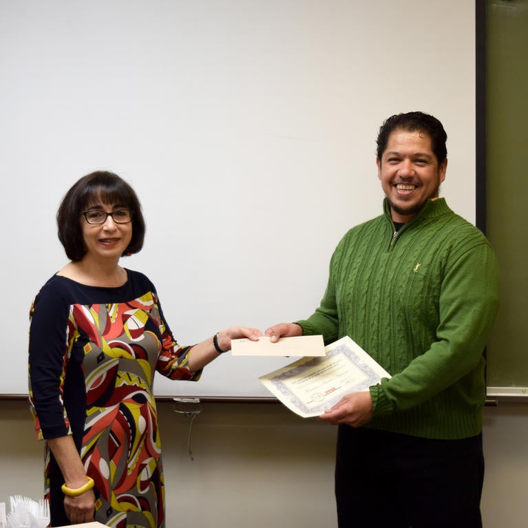 Francisco receiving Swanson Award 2020