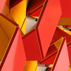 Red Geometric Shapes