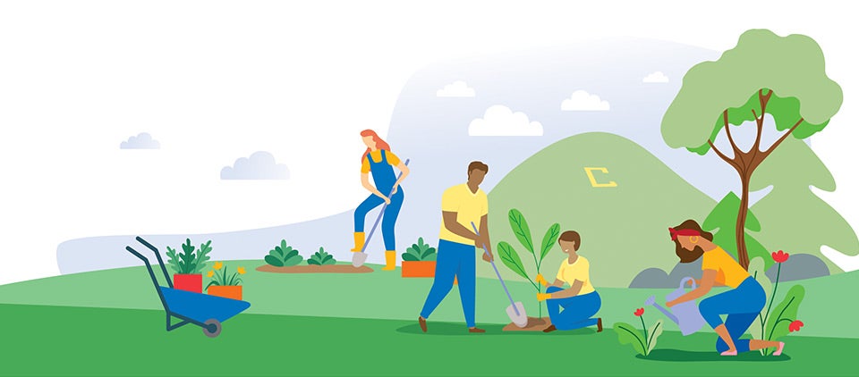 UCR R'Garden illustration