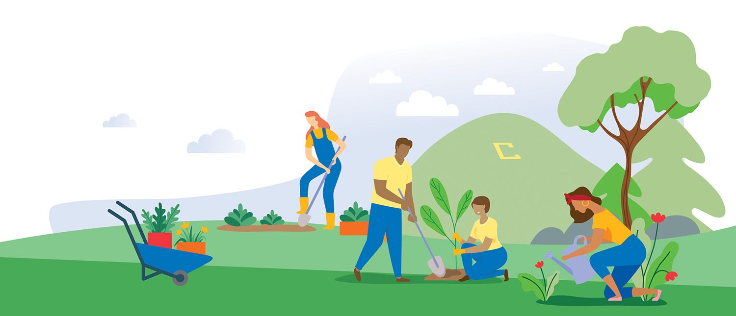 UCR R'Garden illustration