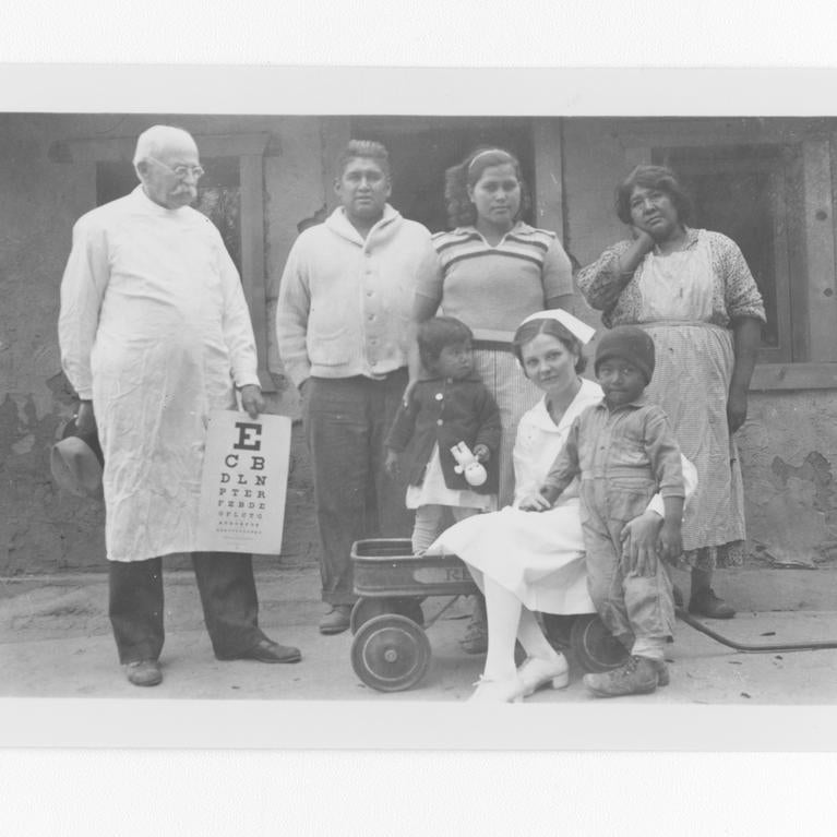 Dr. Evans and Nurse with people