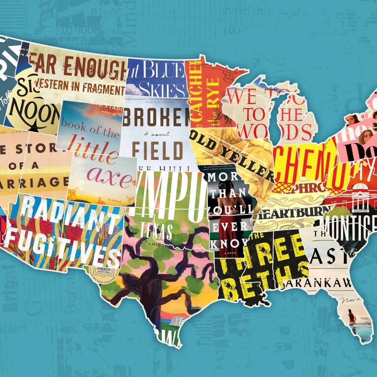 Illustration: Library of America- books that remind Americans of a shared experience. (UCR/Rick Donato))