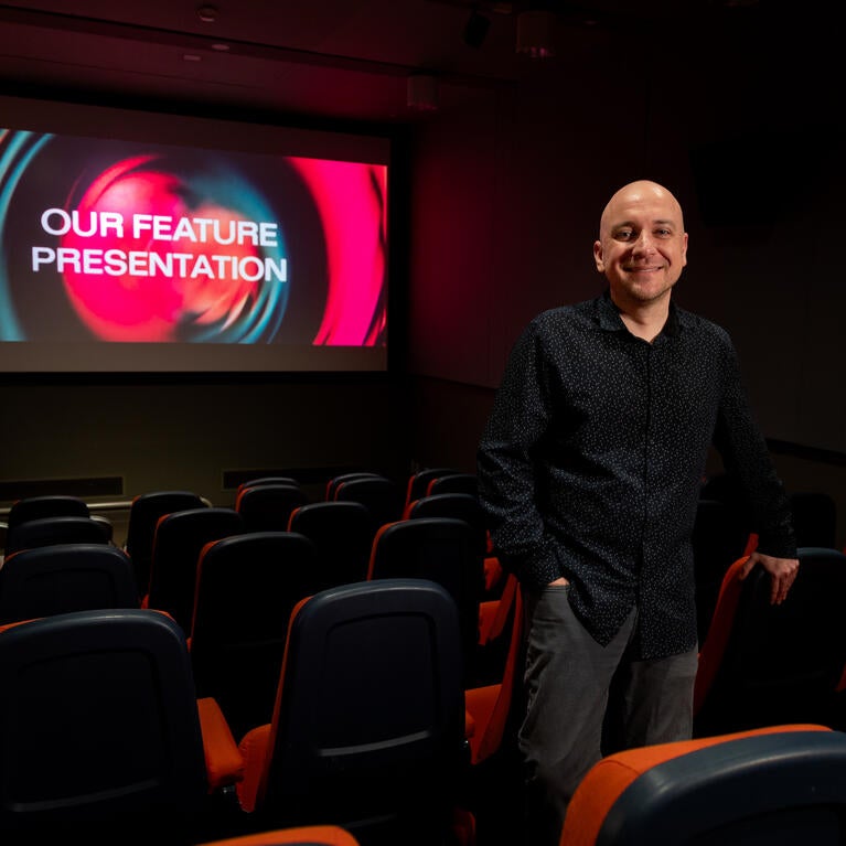 Nikolay Maslov in the Culver Screening Room