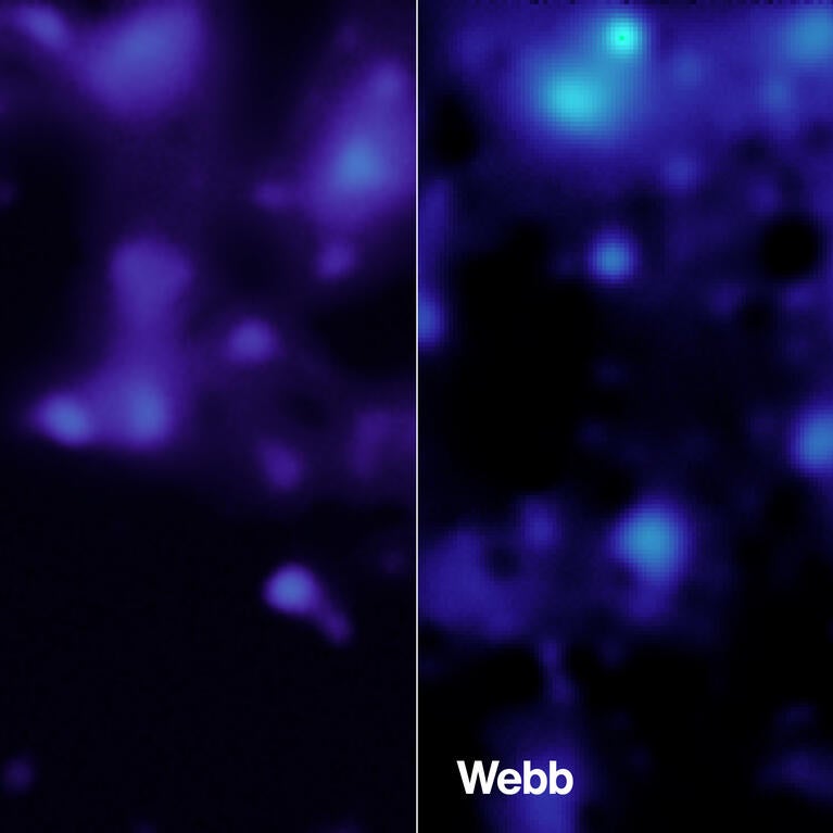 Dark matter Webb and Hubble images