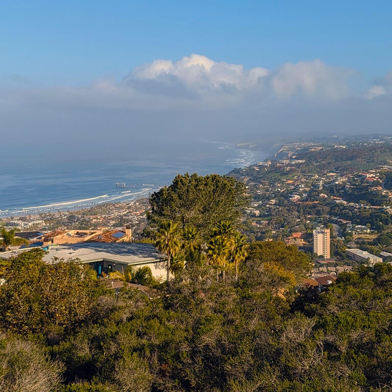 A sea mist form over the La Jolla area of San Diego