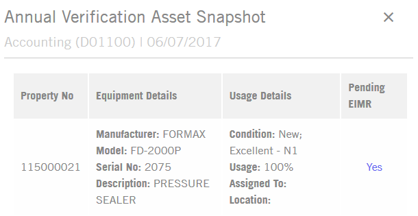 Verification Snapshot
