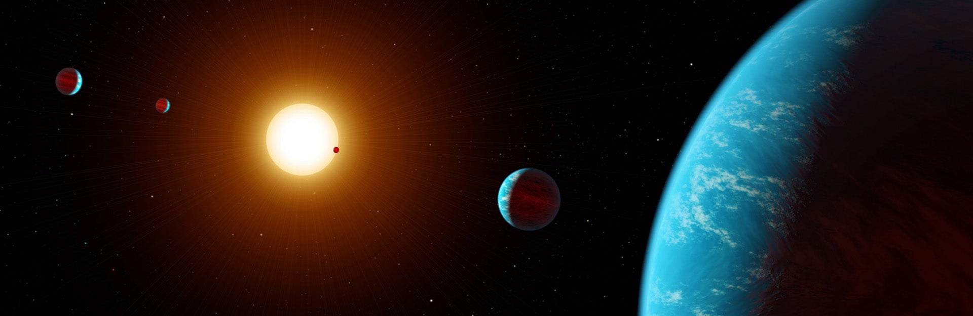 Artist concept of Kepler K2-138 system
