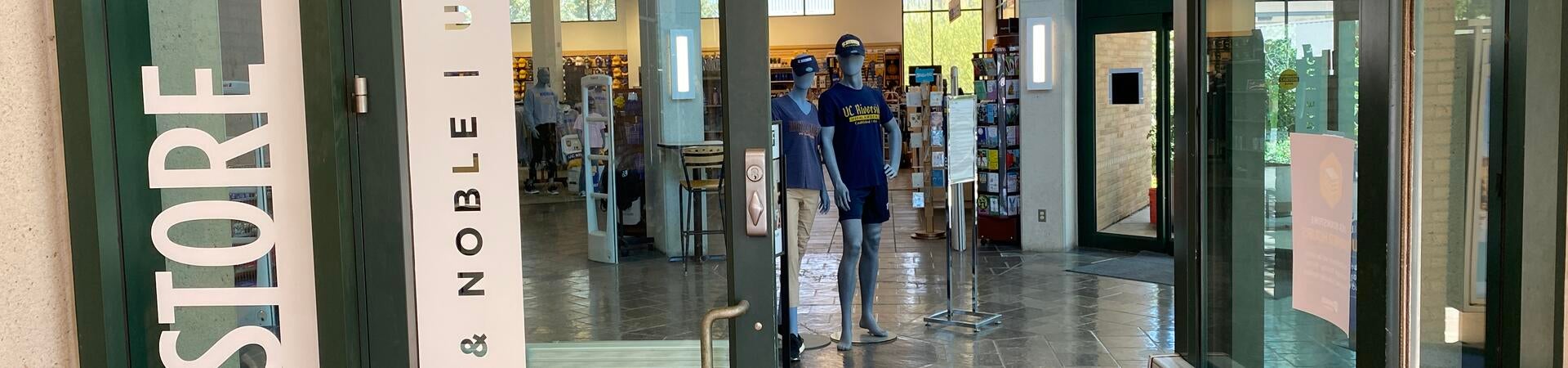 Bookstore View from open door