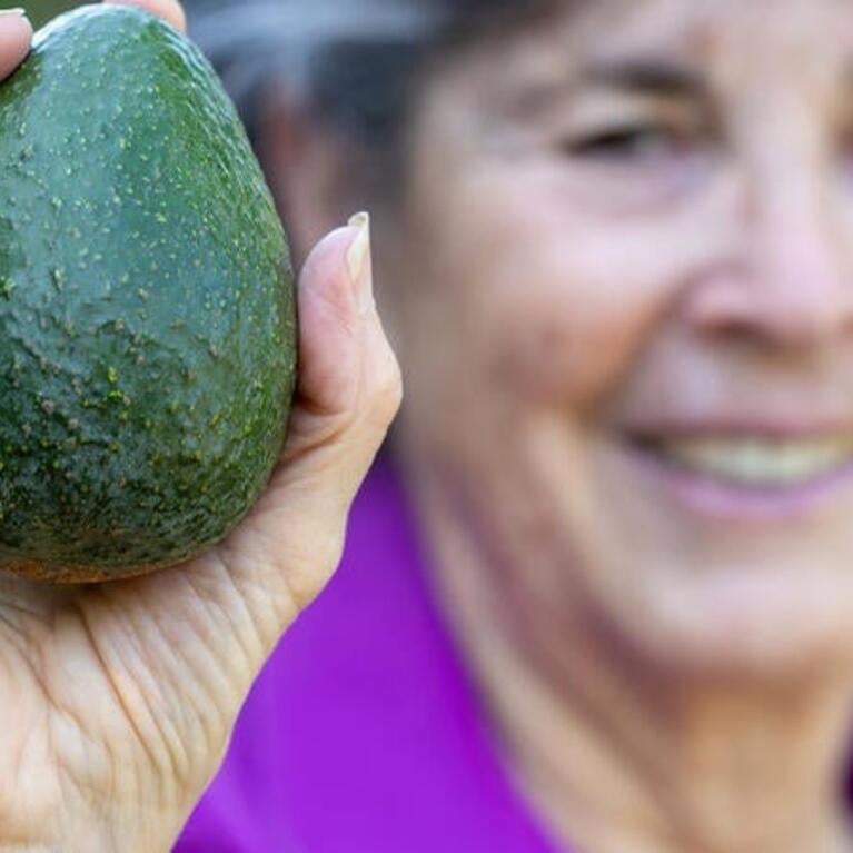 Mary Lu Arpaia with Avocado