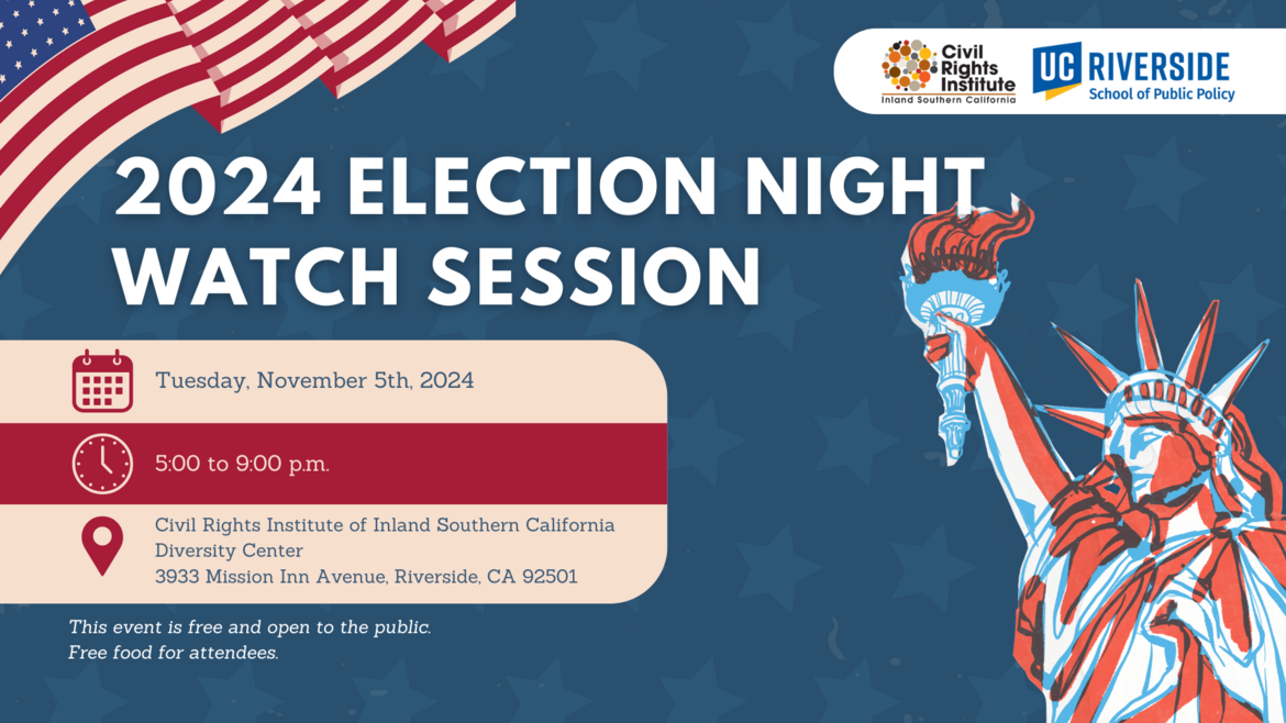 Flier for the election night watch session