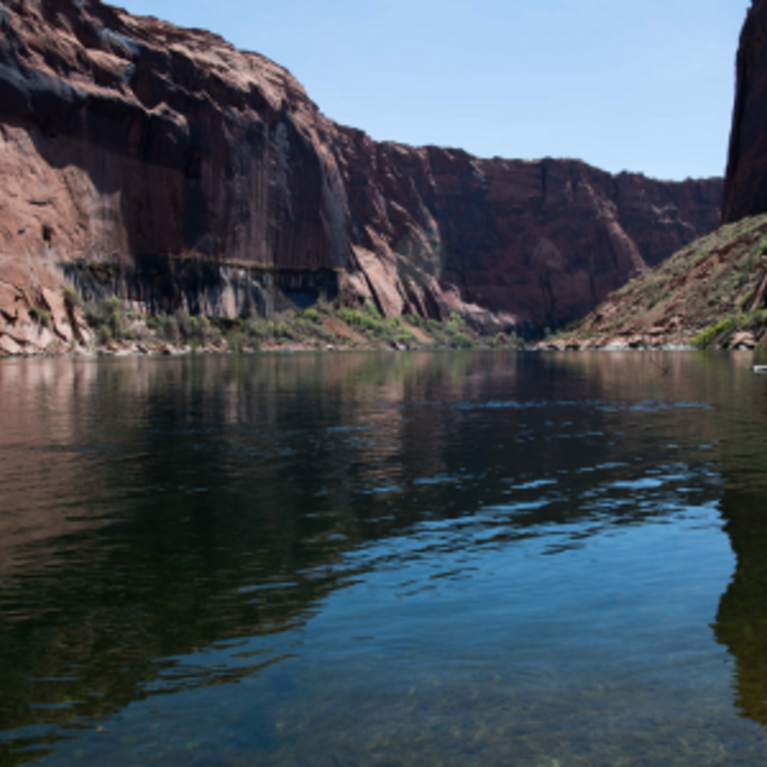 A river basin surrounded by hills