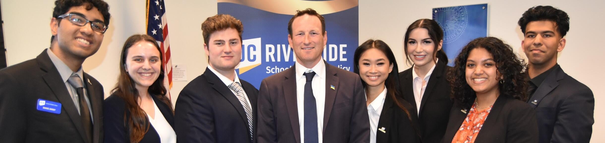 CA Chief Service Officer Josh Fryday with students