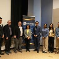 Students with speaker Cecilia Menjivar