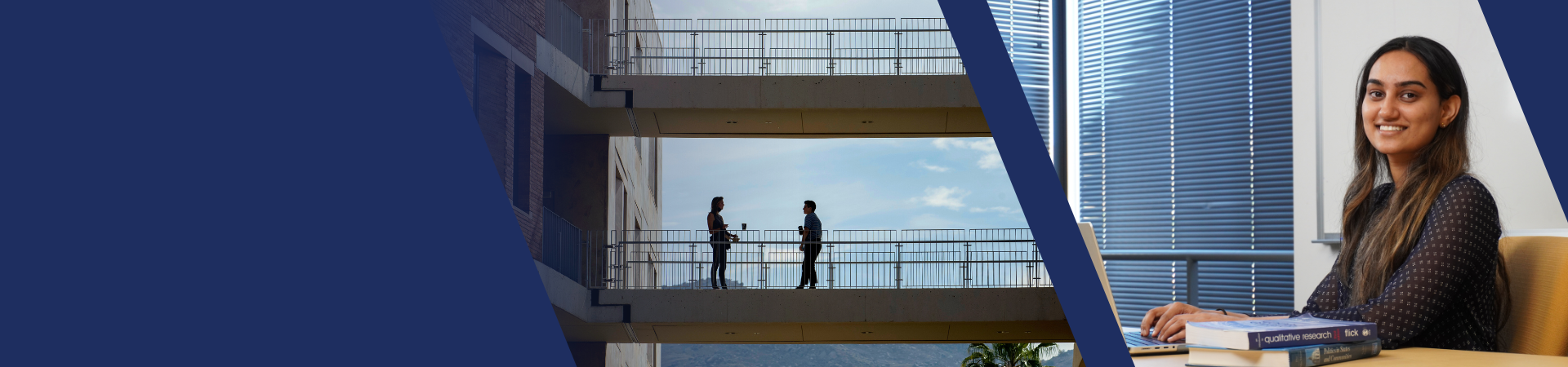 A student with a laptop