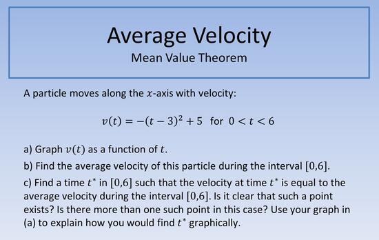 Average Velocity