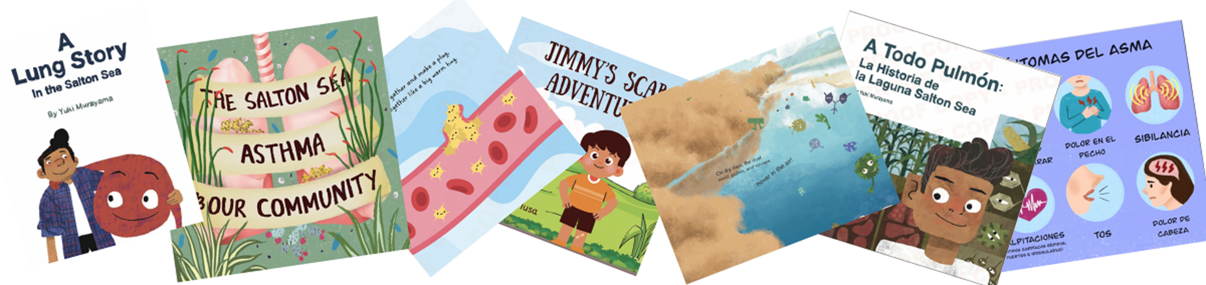 The covers of the books in the series