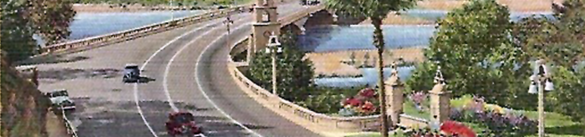 Riverside bridge in the 1950s