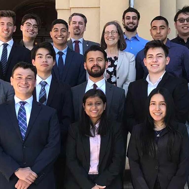 HSIF student group with Prof. Jean Helwege