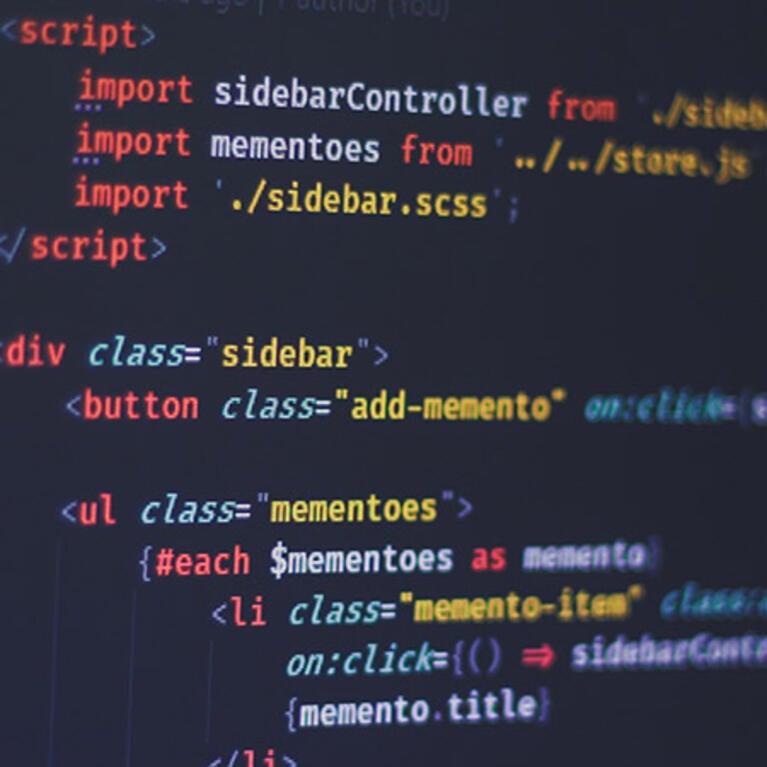 Code on a black screen