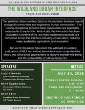 Wildlife Urban Interface Workshop poster