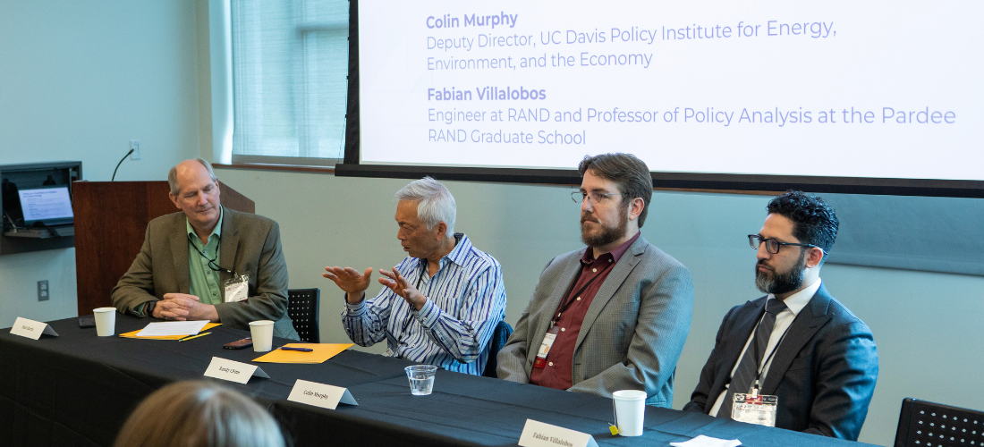 SPEAKS PI Dr. Matt Barth and SPEAKS External Advisory Committee member Randy Chinn discuss policy and green energy