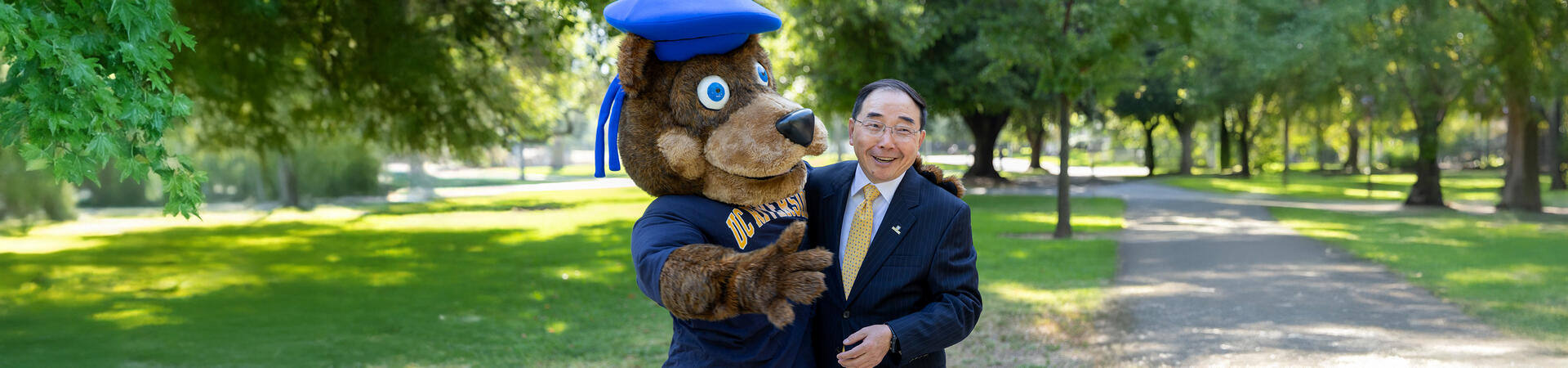 Chancellor S. Jack Hu with Scotty
