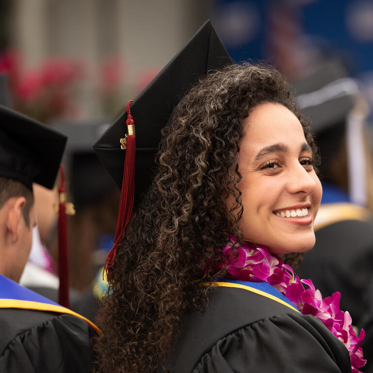 Student at Commencement