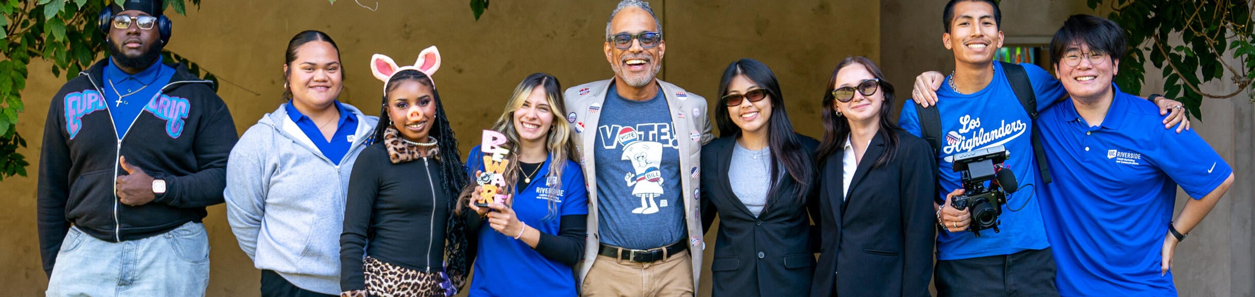 CHASS Student Events and Marketing Team with Dean Daryle Williams