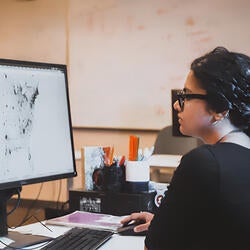 Undergraduate Majors Data Science Student Working at Computer