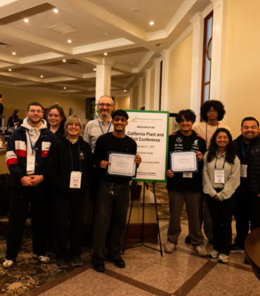 UCR undergraduates displaying research awards won