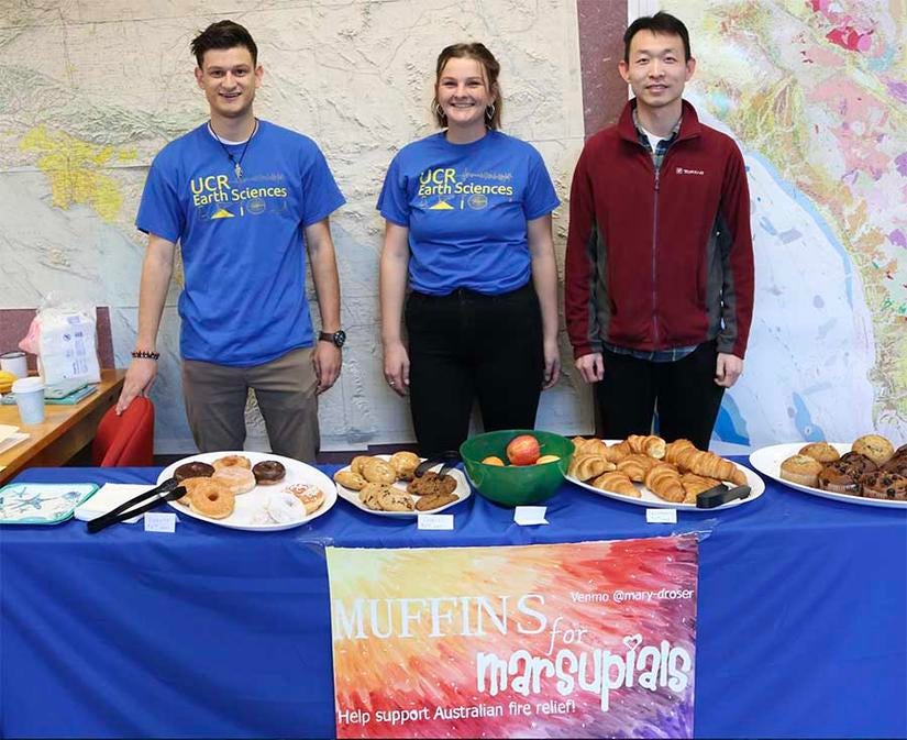 Muffins for Marsupials fundraiser group at table