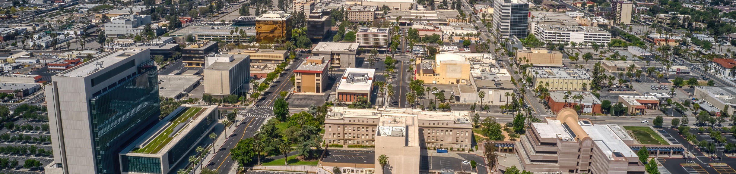 An aerial view of San Bernardino