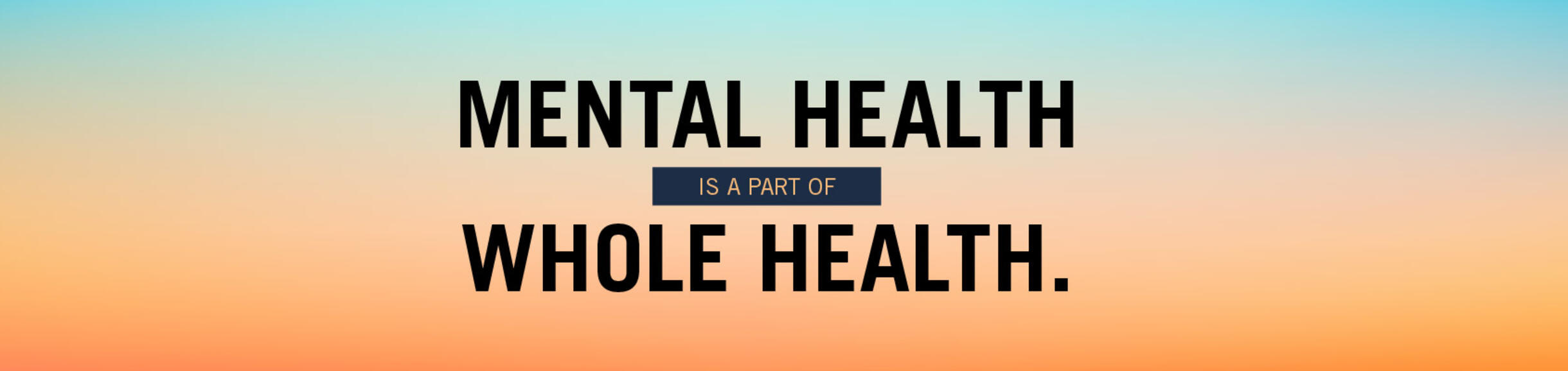 Mental Health is Whole Health