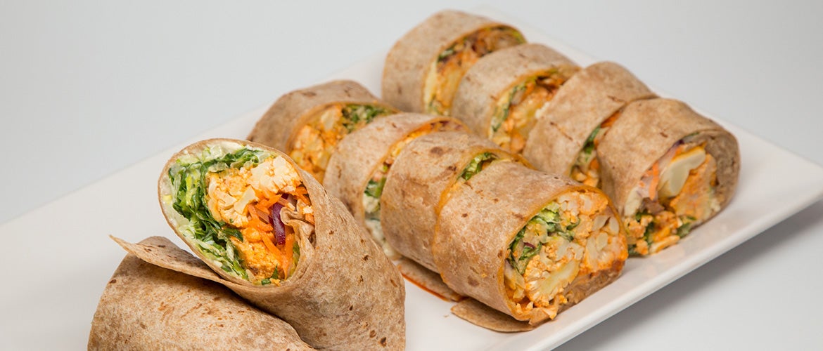 Catering veggie wrap