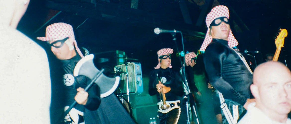 The Barn Past live band with masks