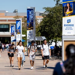 Students walk the campus.