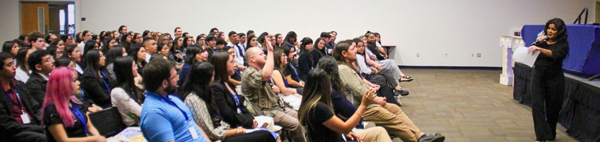 Students sitting at TEP orientation