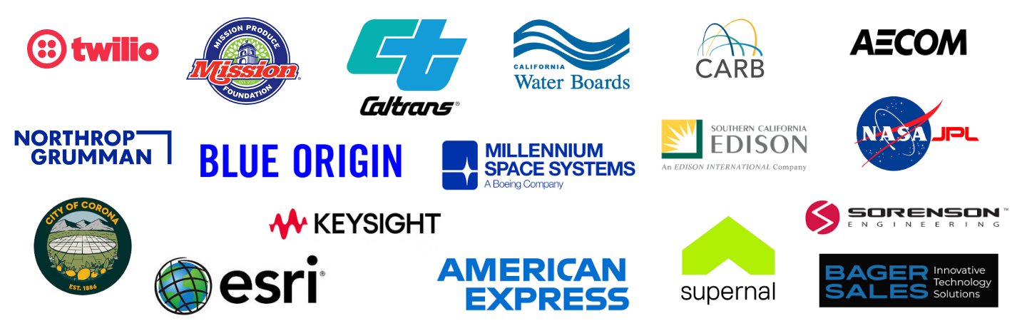 company logos of the event sponsors