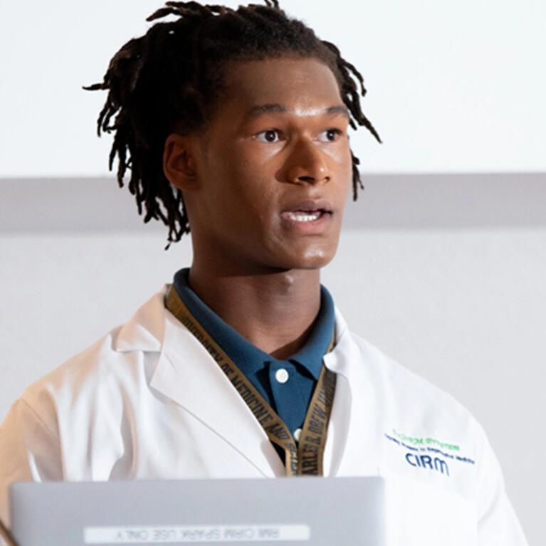 CIRM stem cell conference participant and student researcher.