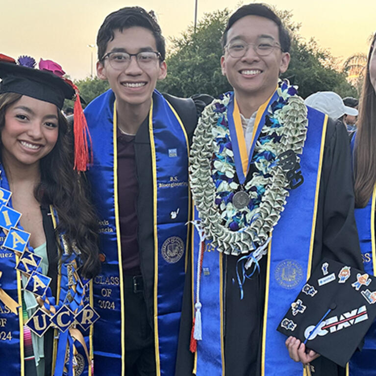 Graduation photo of OCTAVE team of bioengineering students