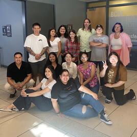 peer mentors and professional staff posing outside of the BCOE transfer center 
