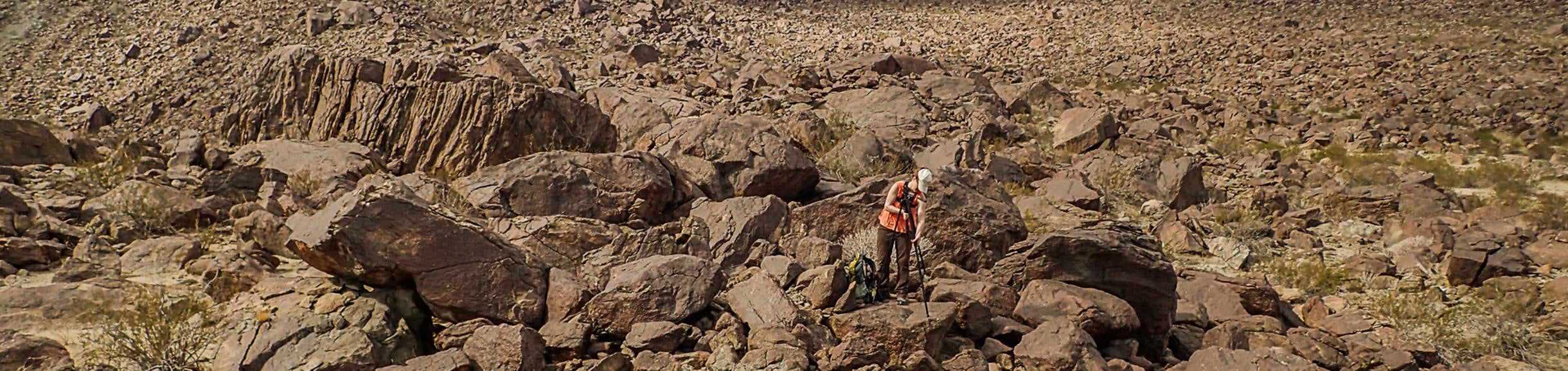 Grad student doing research in the field