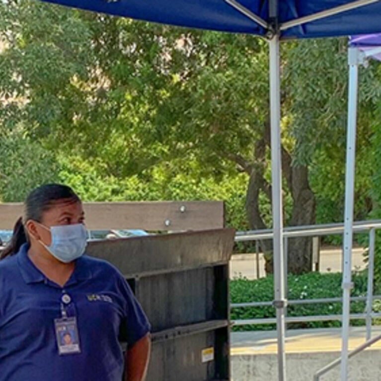 ERS staff with masks