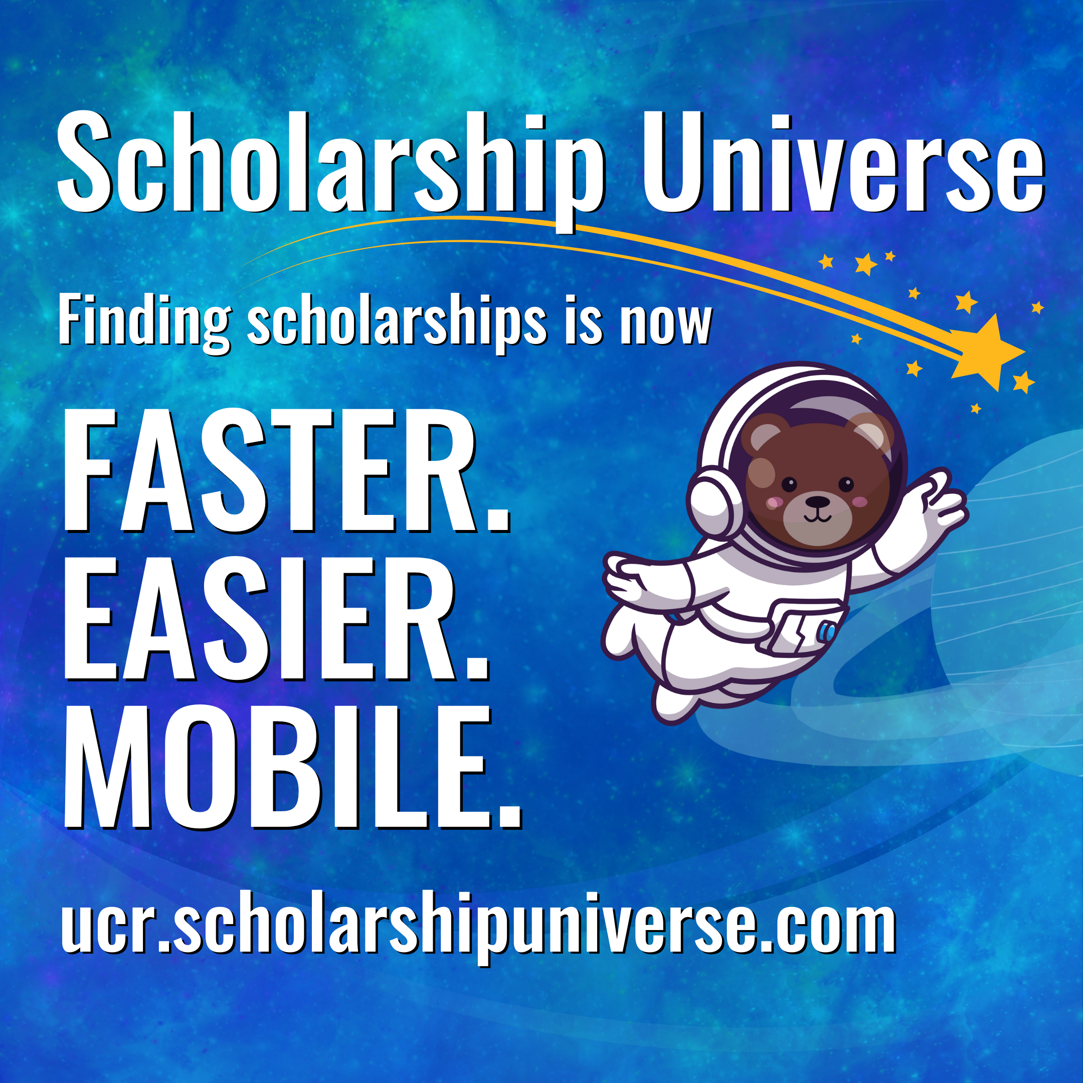 Scholarship Universe. Finding scholarships is now FASTER EASIER MOBILE. ucr.scholarshipuniverse.com
