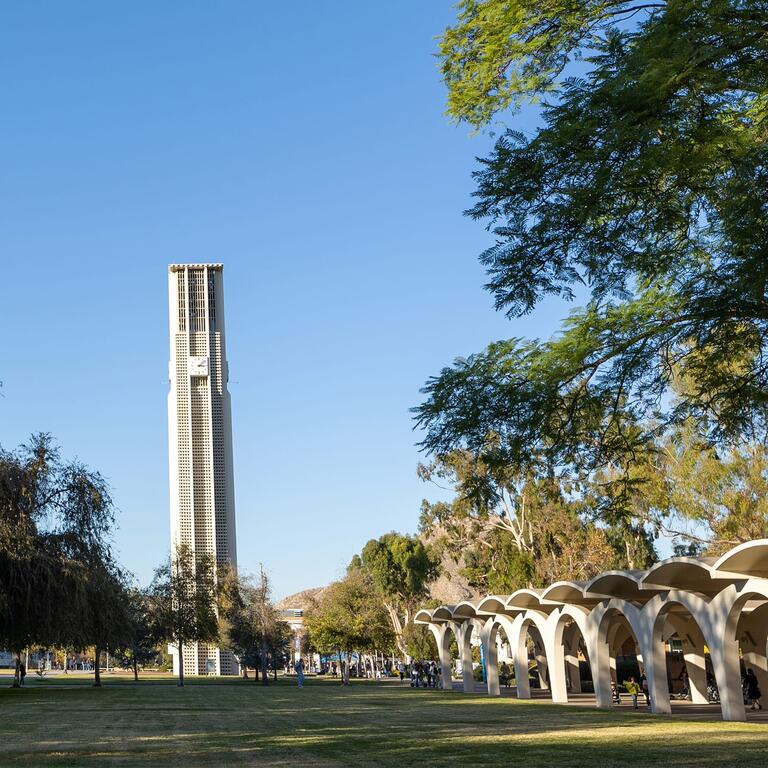 UCR Bell tower and Rivera Arches