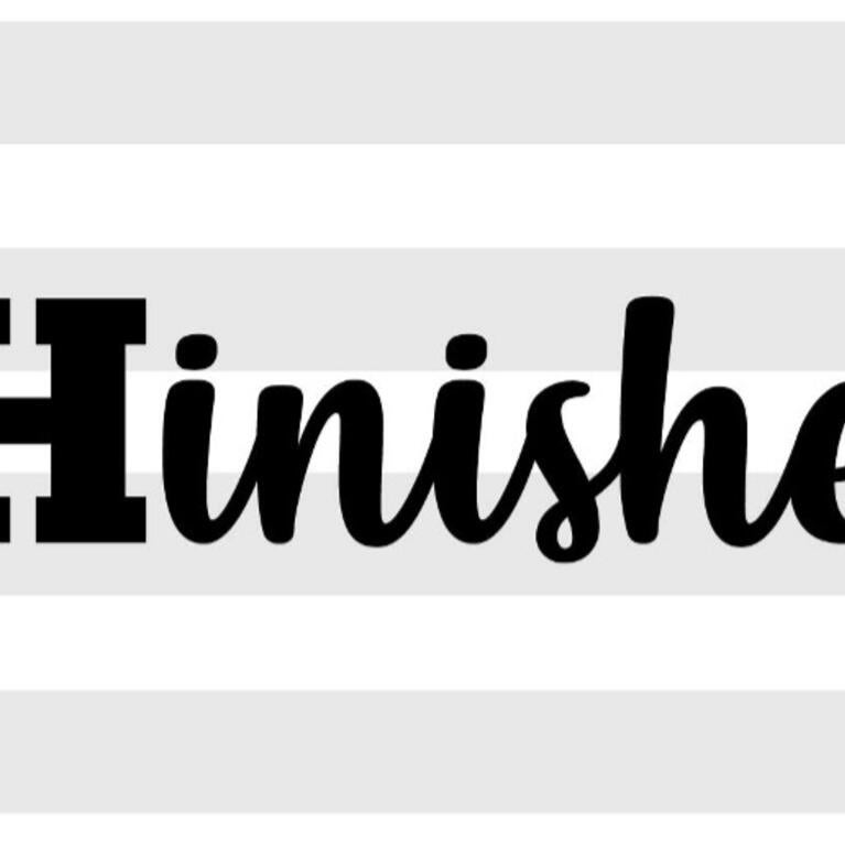 A play on the word finished using Ph at the beginning